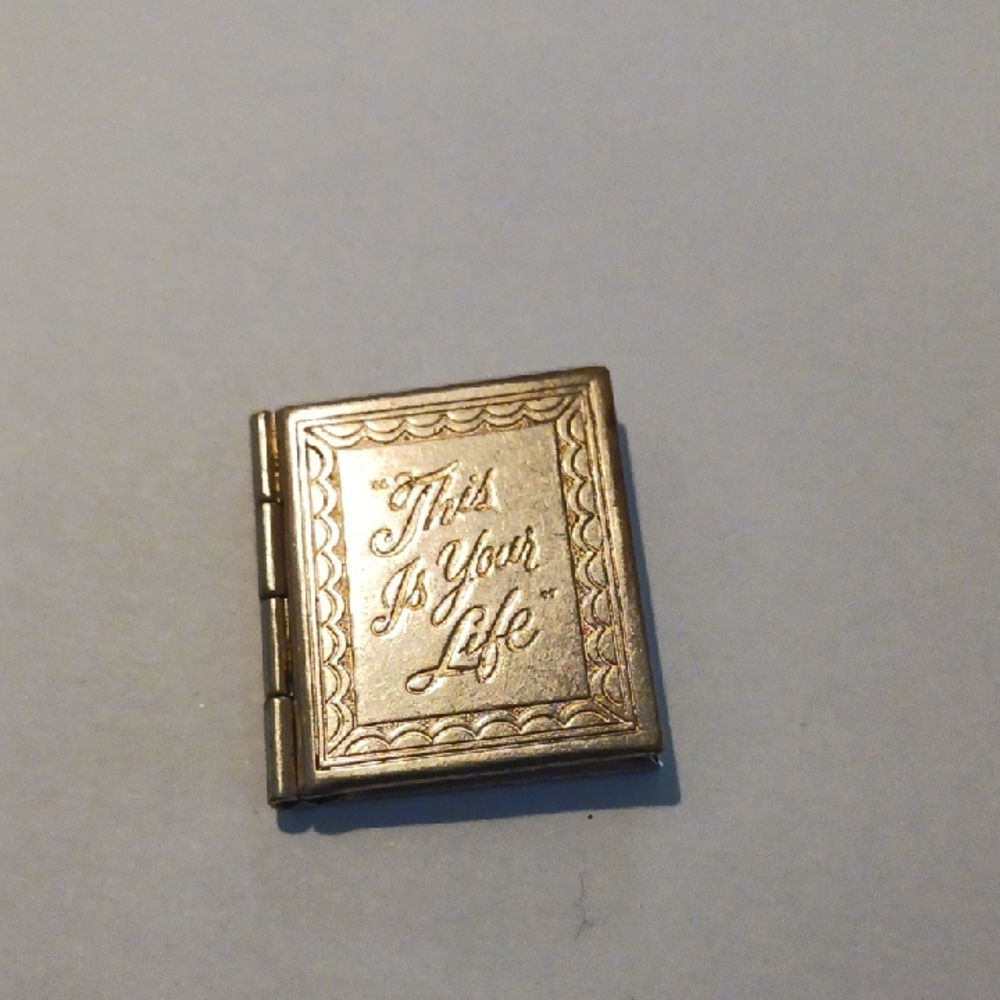 Gold-tone 'This Is Your Life' Book Locket Charm